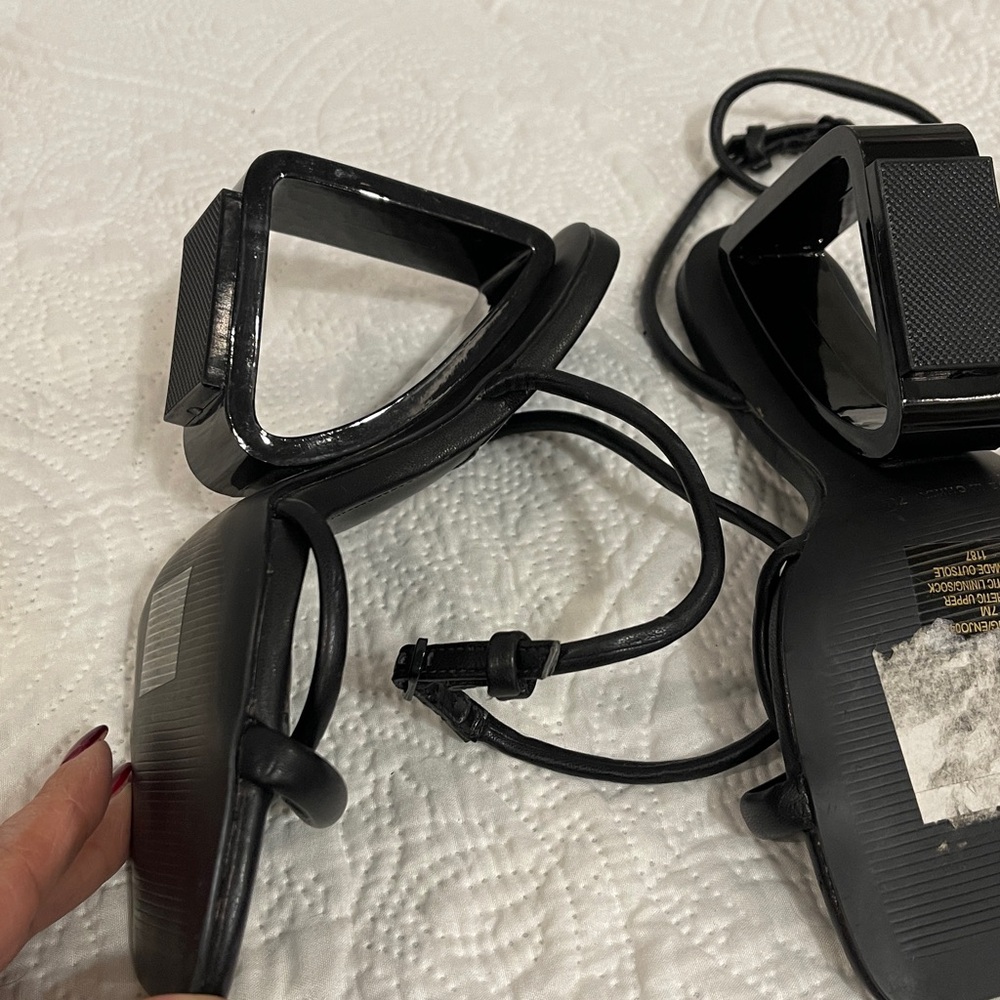 Steve Madden Black Strappy Heels - Picture 7 of 8